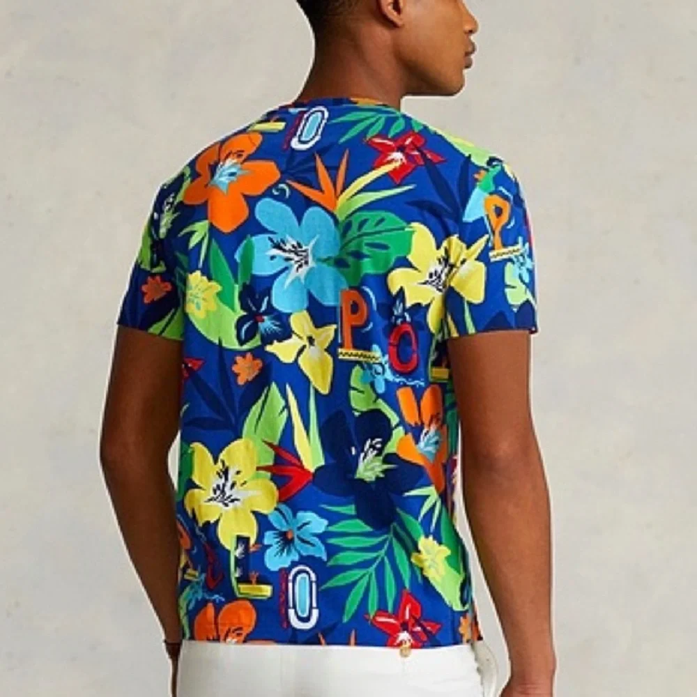 Polo Ralph Lauren Tropical Print Cotton Tee - Picture 4 of 14